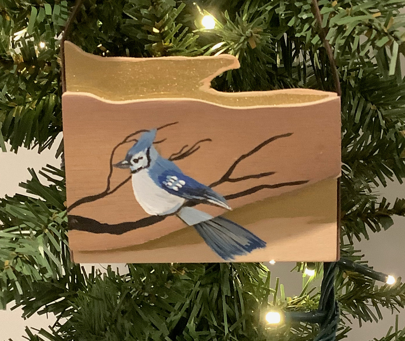 Blue Sees You Wooden Christmas Ornament