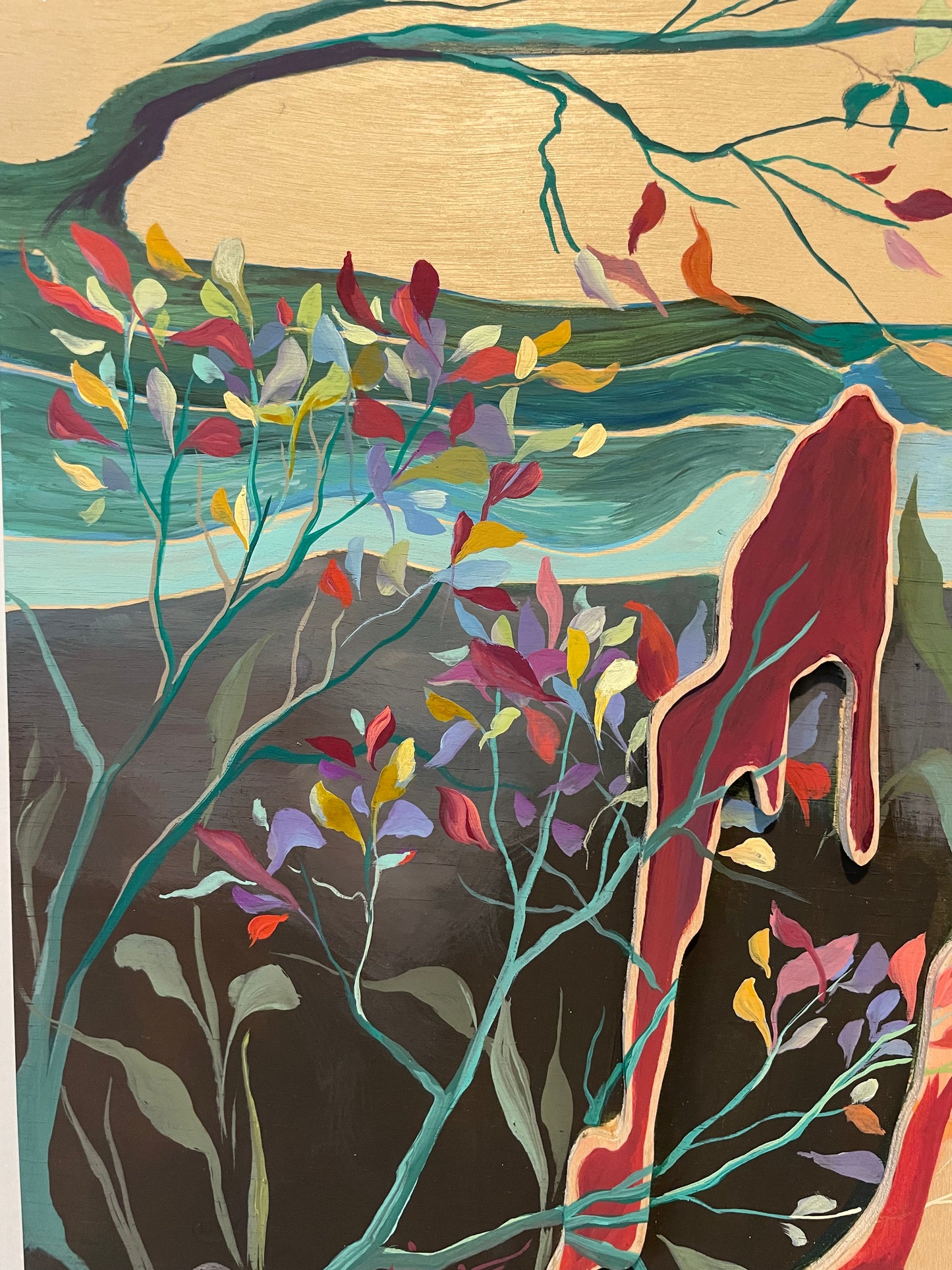 Overrun, Bold Gouache Painting