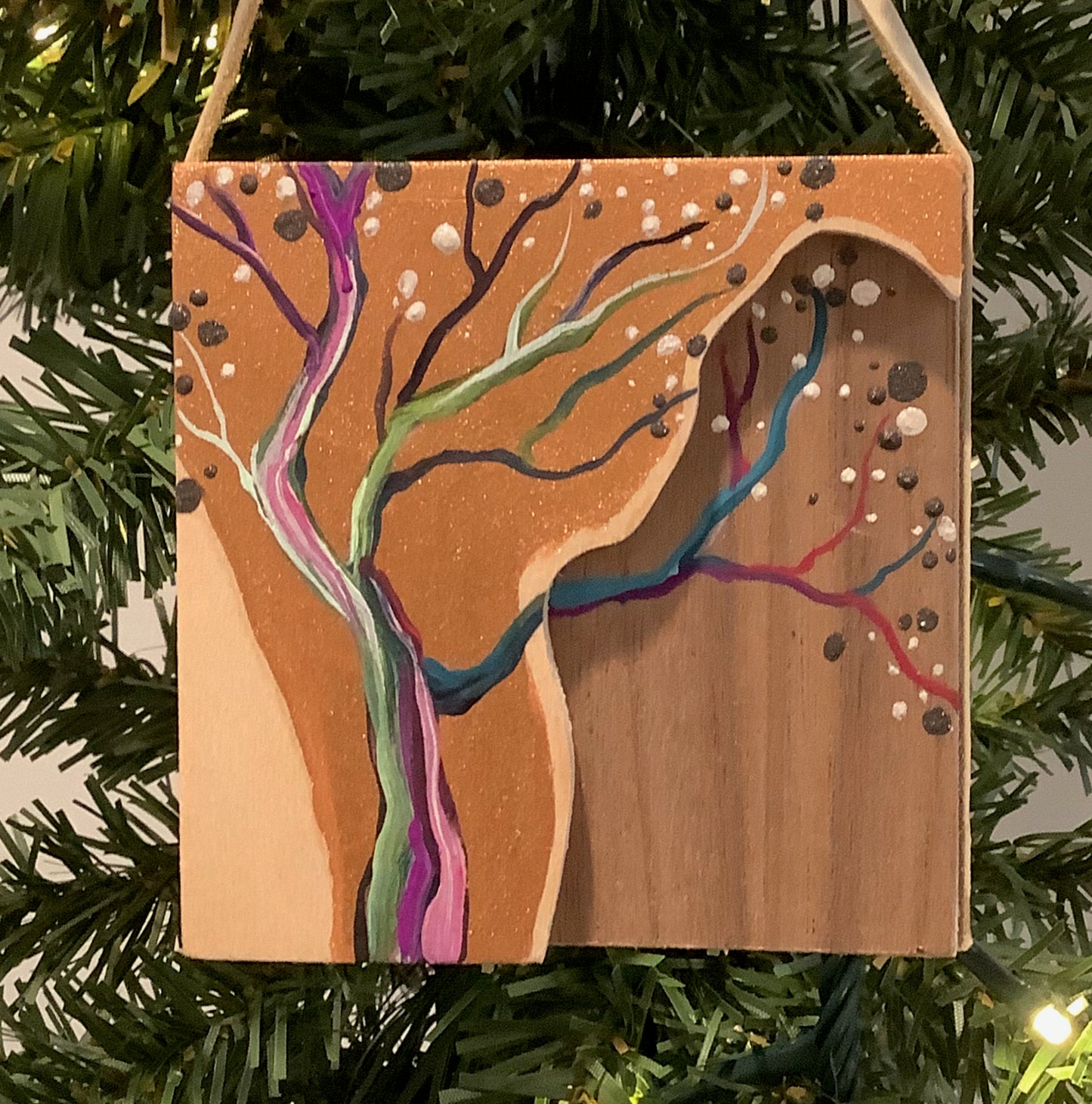 Kaleidoscope Wooden Christmas Ornament