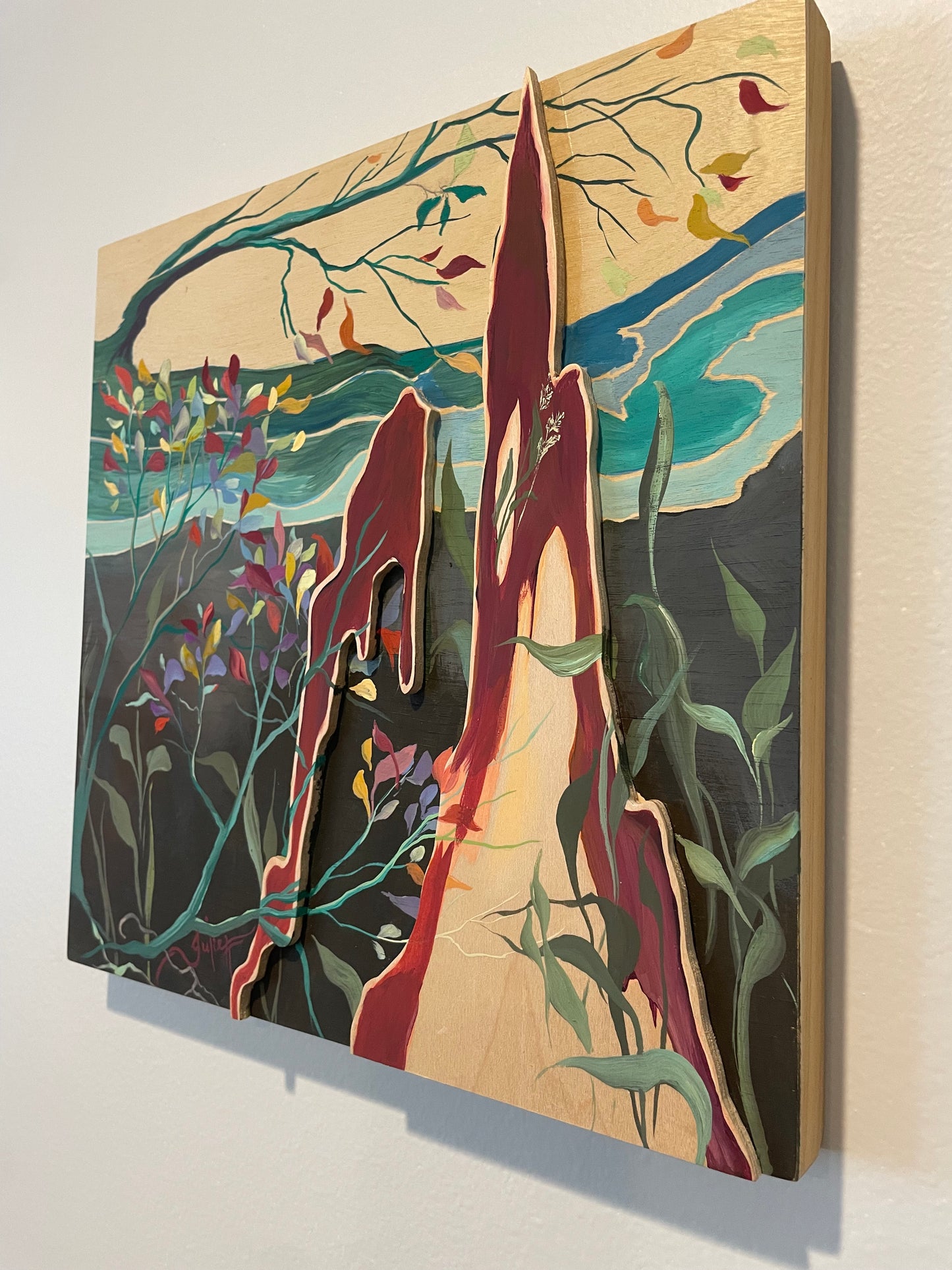 Overrun, Bold Gouache Painting