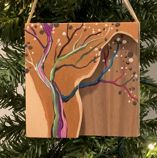 Kaleidoscope Wooden Christmas Ornament