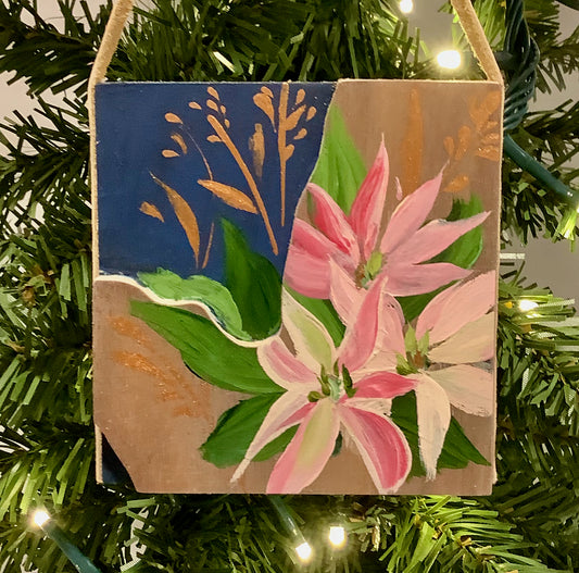 Winter Petal Flicker Wooden Christmas Ornament